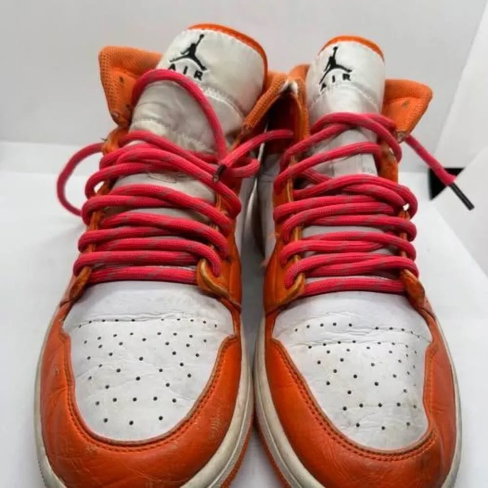 Nike Air Jordan 1 Mid Electro Orange Mens 9.5 shoes sneakers